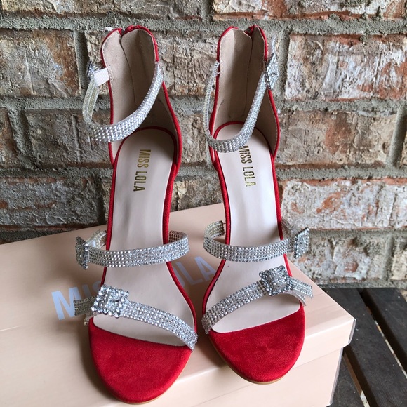 Strappy Studded Heels - Picture 3 of 4